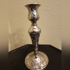 Elegant Silver Floral Candlestick International Silver Co